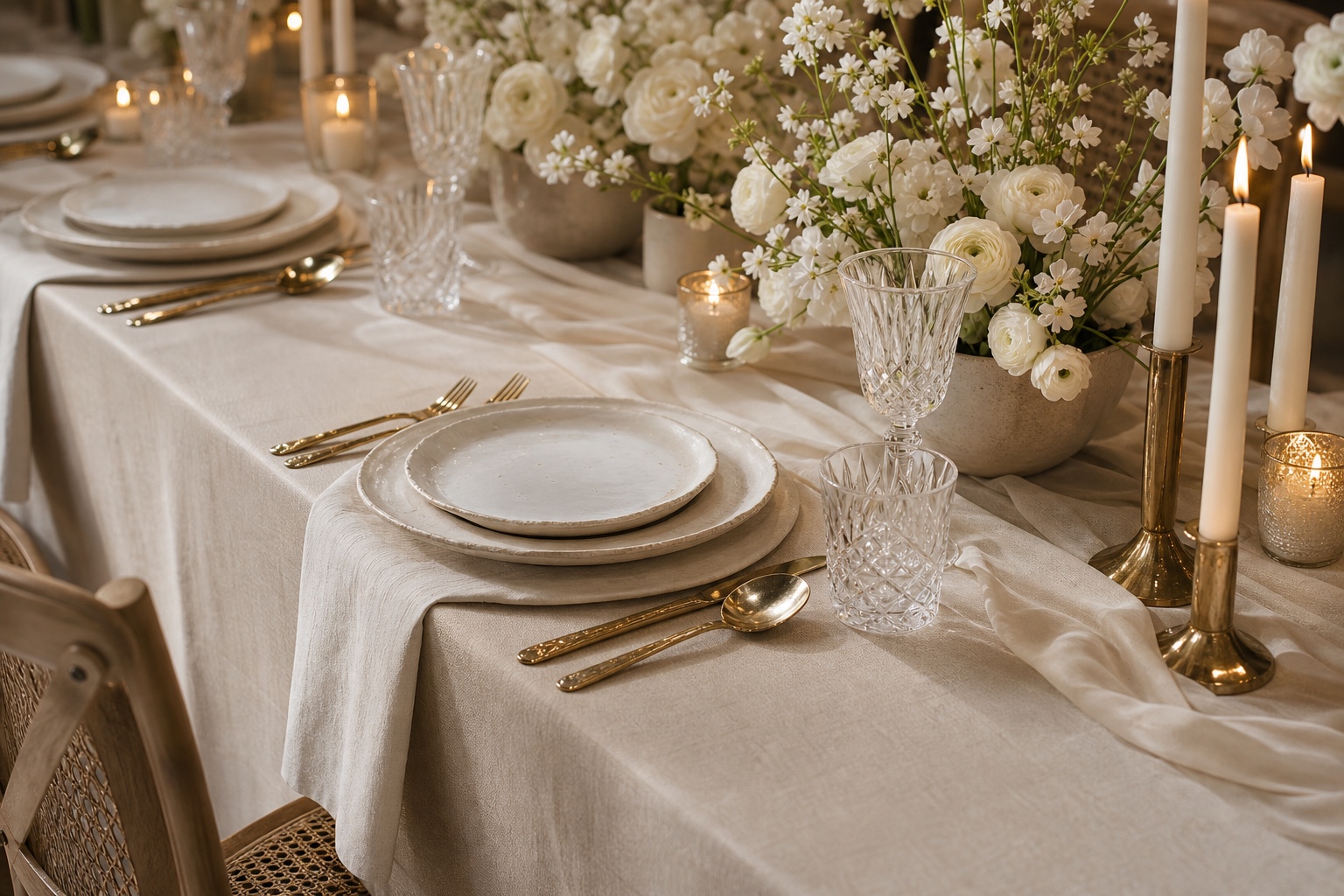 Ivory Garden event design concept with no people